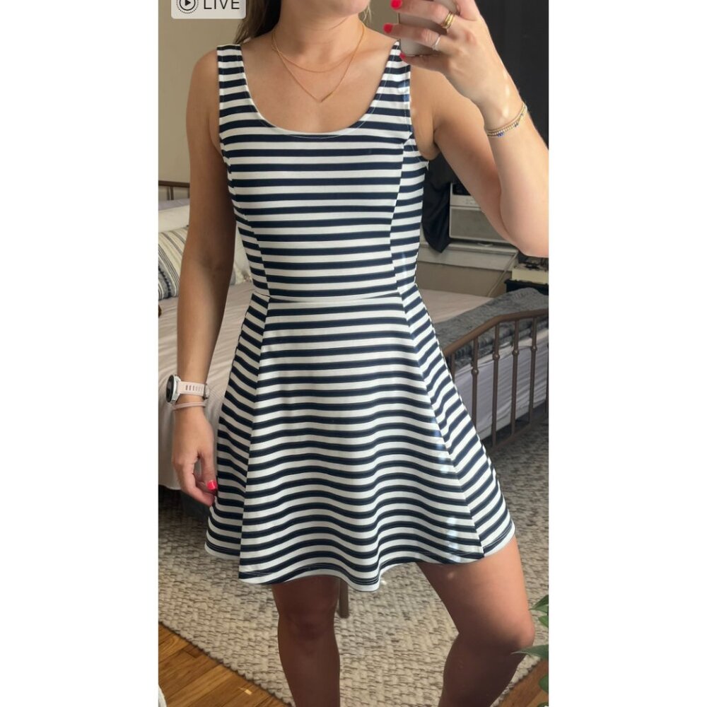 Navy and white striped Dress - Divided size 4